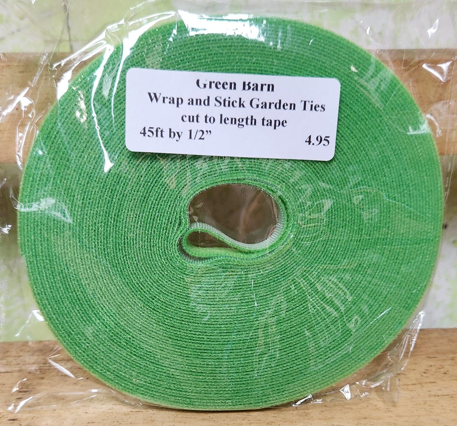 Wrap and Stick Garden Ties 45' by 1/2" Green Barn Orchid and Aroid