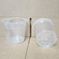 Clear Round Plastic Pot 4.5"