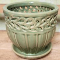 O-LOTUS17 Lace ring orchid pot, grass 5" x 5.25"