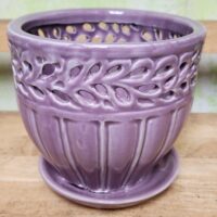 O-LOTUS16 Lace ring orchid pot, lavender 5" x 5.25"
