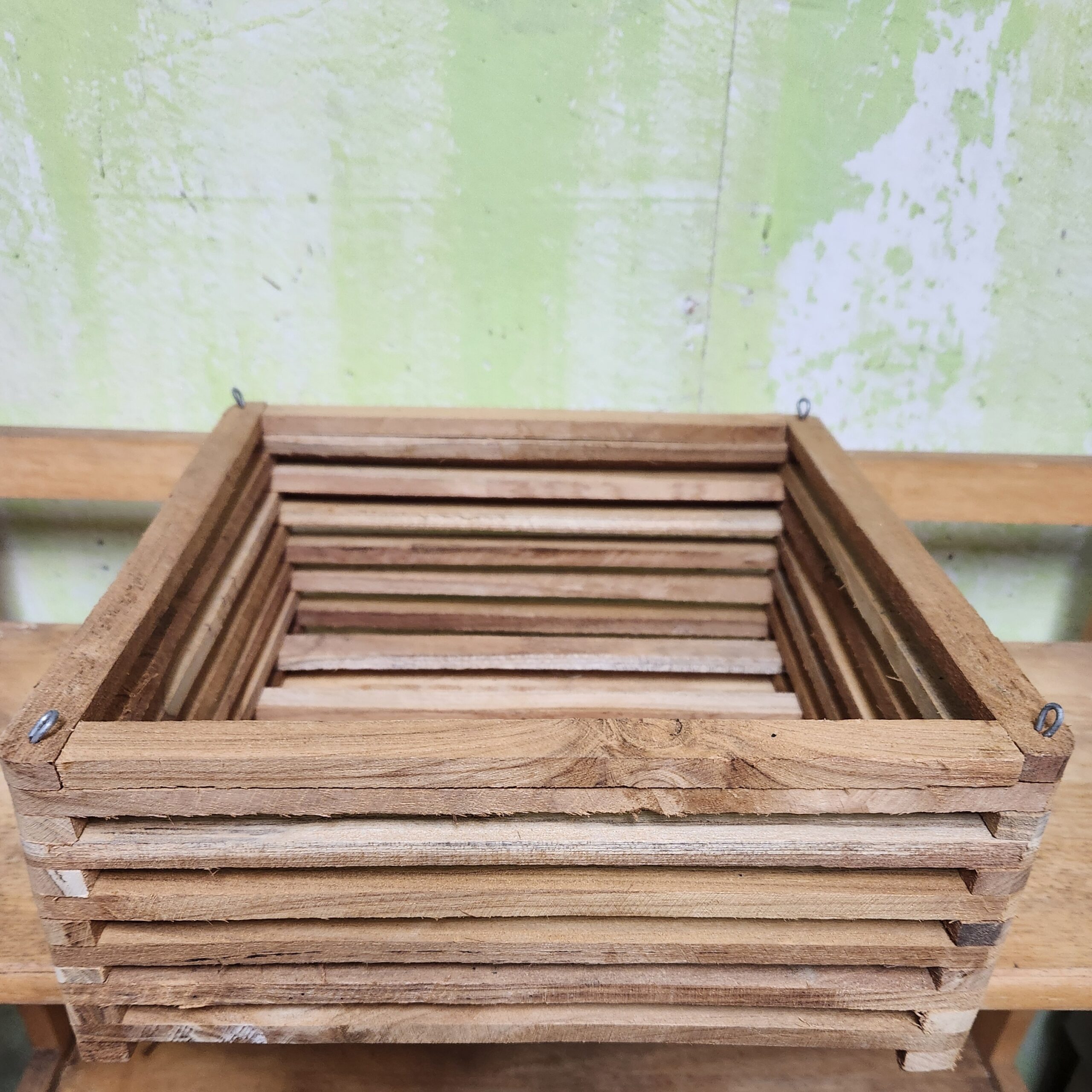 Teak Square Vanda Basket 10"