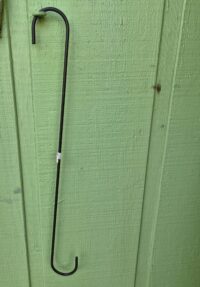 24" Black S Hooks, 2 1/4" diamenter loops