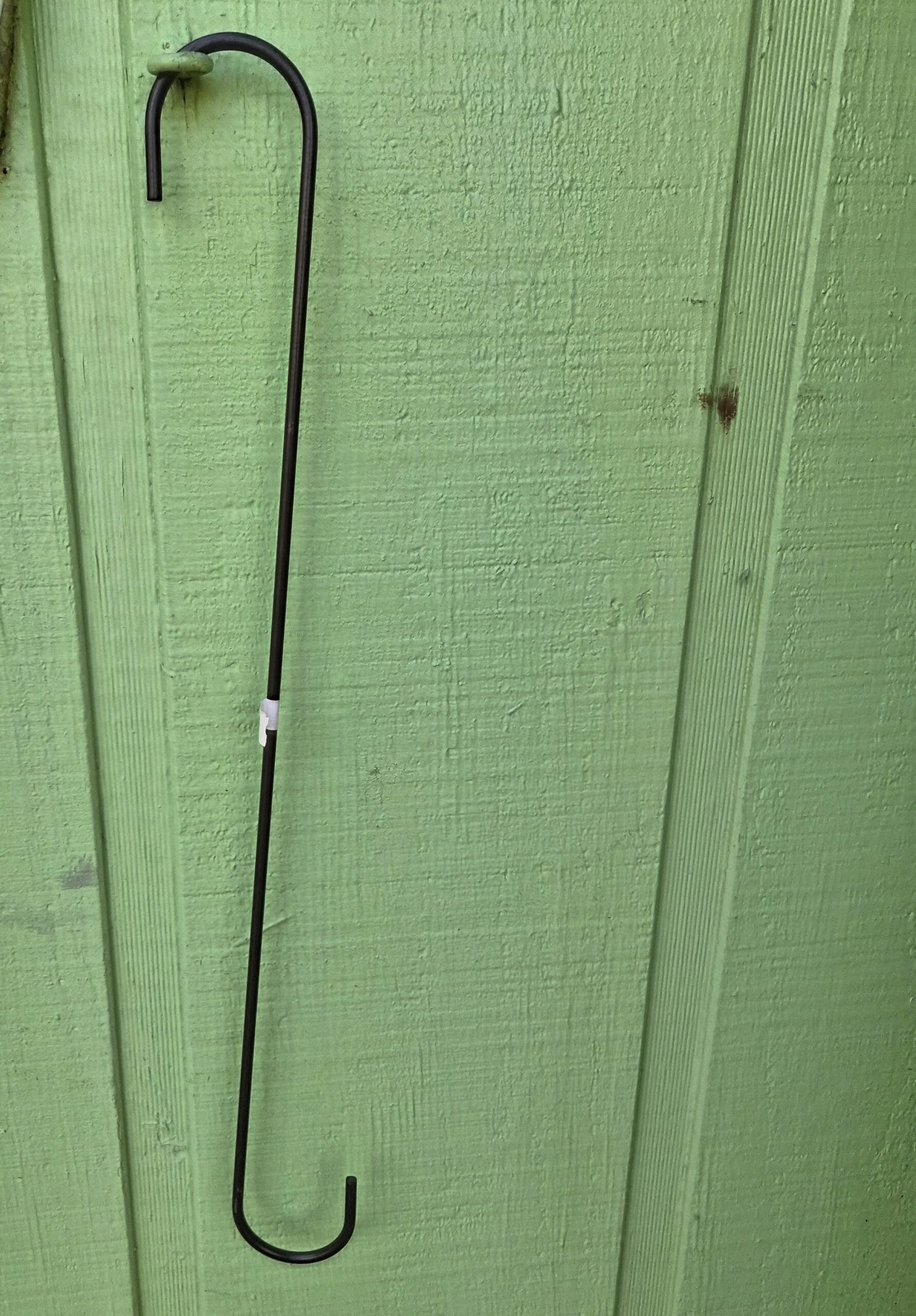 24" Black S Hooks, 2 1/4" diamenter loops